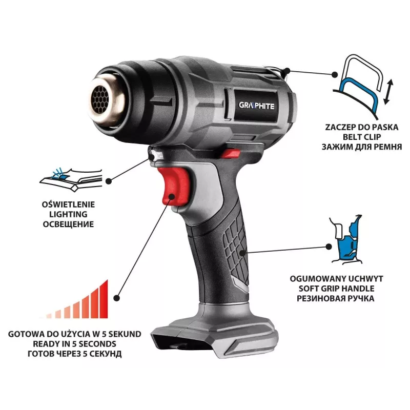 Pistola de aire caliente Graphite 58G082