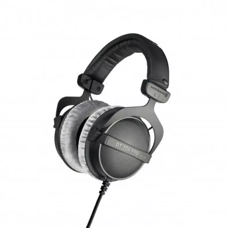 Auriculares de estudio Beyerdynamic DT 770 PRO 80Ω — cerrados, circumaurales, 5–35000 Hz, 96 dB, 3,5 mm, conector chapado en oro