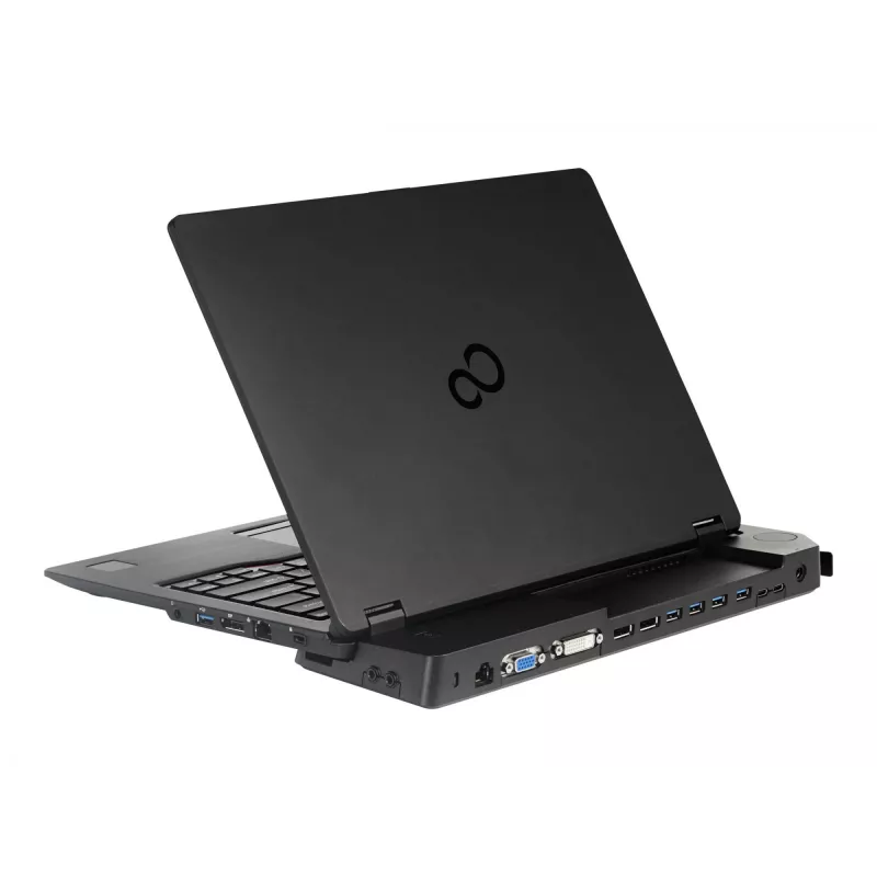 Fujitsu S26391-F1607-L219 replicador de puertos para Lifebook, VGA, 6x USB-A/C, cierre con llave, adaptador de CA de 90 W, UE