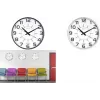 Unilux MAXI POP Reloj de pared de cuarzo, 400 mm, plateado, números negros