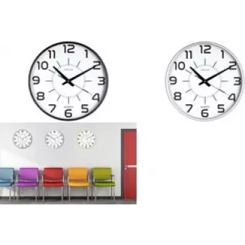 Reloj de pared de cuarzo Unilux MAXI POP — Redondo, 37,5 cm de diámetro, pila AA