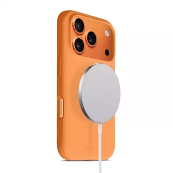 Funda protectora MagSafe Crong para iPhone 17 Pro – naranja