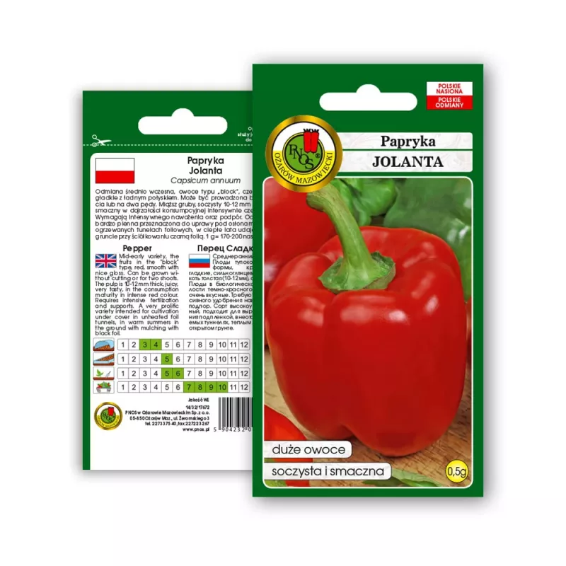 PNOS pimiento Jolanta semillas de hortalizas, 0,5 g