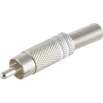 Conector macho RCA (Cinch) ShiverPeaks 52000-W — carcasa metálica, 6 mm, blanco
