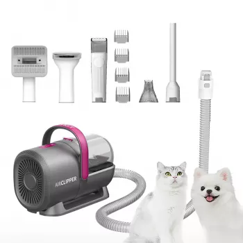 Aspirador y cortapelos para gatos y perros PETKIT DT5-EU, negro/lila