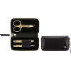 Set de manicura ZWILLING Twinox Gold Edition 97747-004-0 — 3 piezas en estuche de piel negro