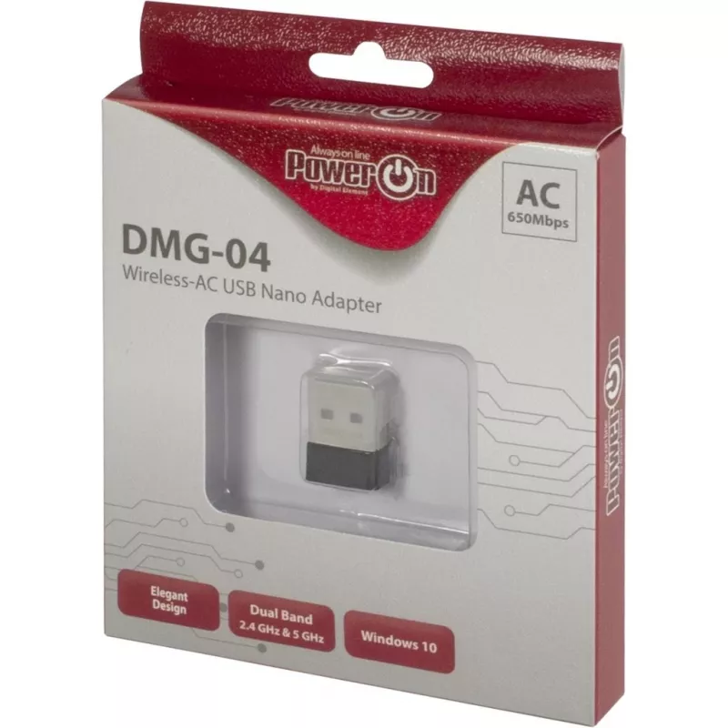 Inter-Tech adaptador de red USB 2.0 650 Mbit/s Wireless