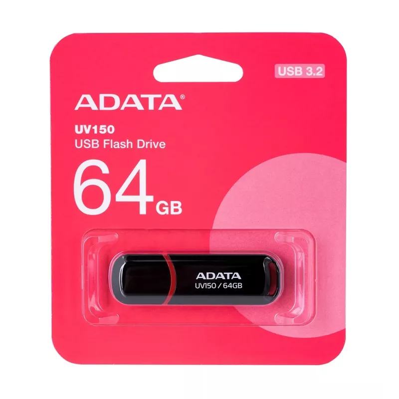 ADATA 64GB DashDrive UV150 Unidad flash USB USB Type-A 3.2 Gen 1 (3.1 Gen 1) Negro