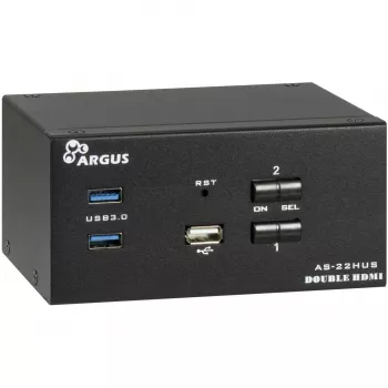 Conmutador KVM Inter-Tech IPC AS-22HUS 2 puertos USB