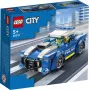 LEGO 60312 City Coche de Policía juguete para niños a partir de 5 años con minifigura de agente pequeña idea de regalo serie Aventuras vehículo de persecución set de construcción Singl