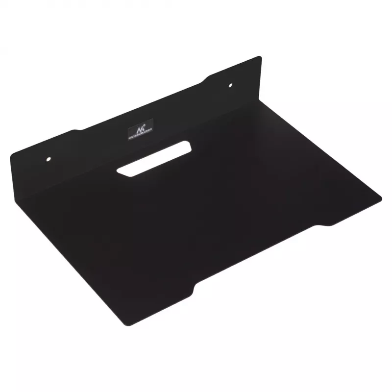Estante de pared para decodificador MACLEAN MC-122, acero, negro, carga máx. 5 kg, distancia entre orificios 219 mm