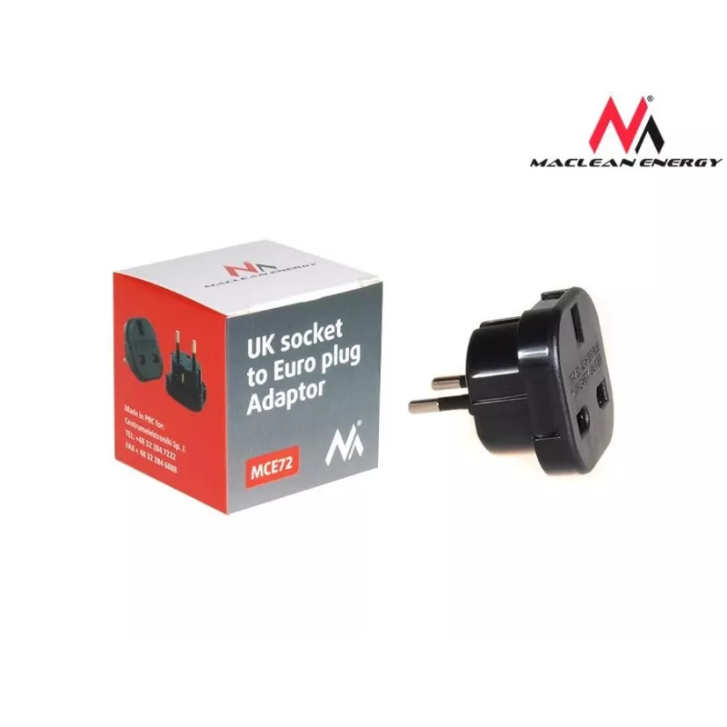 Adaptador de viaje enchufe Uk Eu Pl