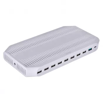 Organizador con estación de carga UNITEK Y-2190 de pie blanco