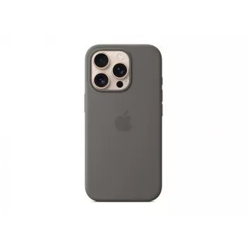 Apple iPhone 16 Pro Funda de silicona con MagSafe - Gris piedra