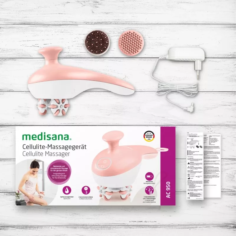 Medisana AC 950 masajeador anticelulítico, oro rosa/blanco