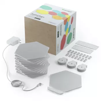 Lámpara de panel hexagonal LED Nanoleaf NL42-6002HX-15PK, RGB, pack de 15, alimentación por CA