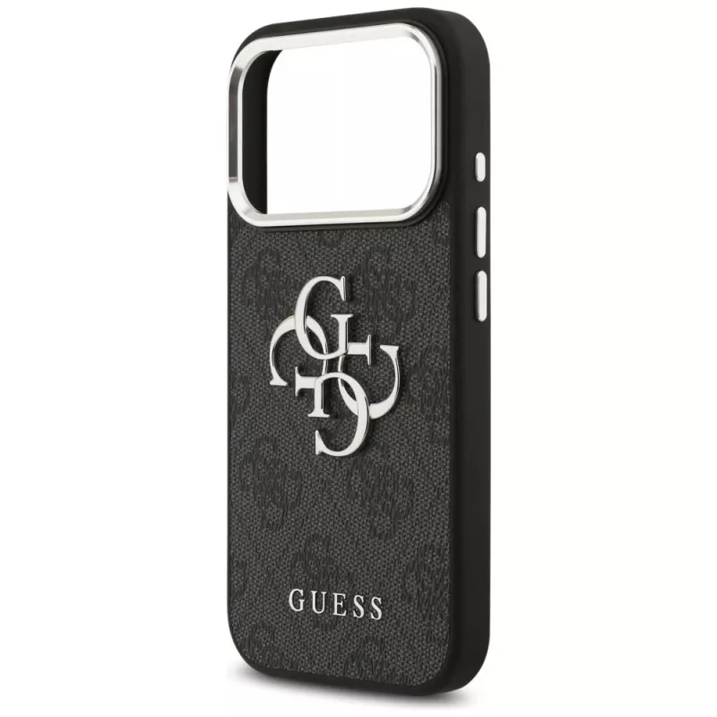 GUESS | Hardcase 4G | Funda trasera | iPhone 17 Pro Max | Apple | Cuero ecológico/PC/Plástico/TPU | Negro