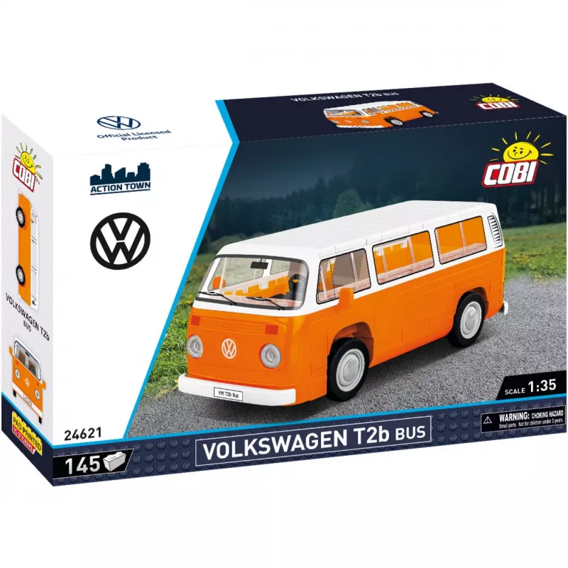 Maqueta Cobi Volkswagen T2b Bus naranja, escala 1:35, kit