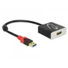 Adaptador de cable de vídeo DeLOCK 62736 USB Type-A a HDMI 0,2 m Negro