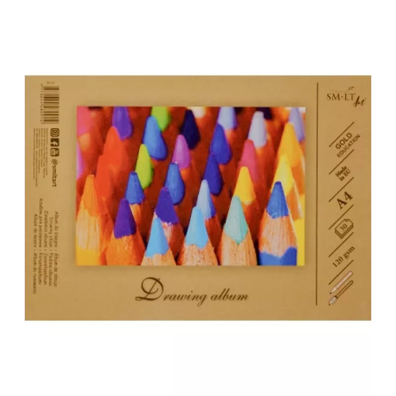 Cuaderno de dibujo SMLT, A4, 120 g, encolado (30) 0708-209
