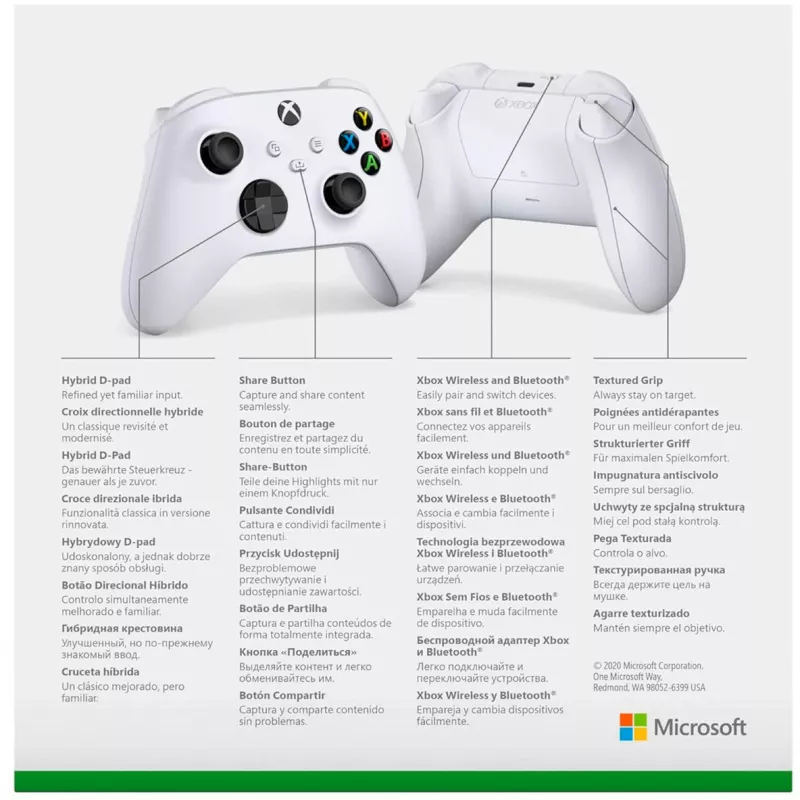 Mando Microsoft Xbox Wireless Controller blanco