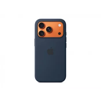 Funda de silicona Apple iPhone 17 Pro MagSafe Midnight Cover azul oscuro