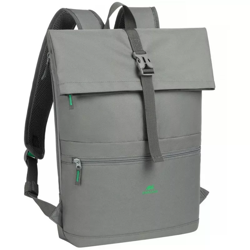 Mochila urbana Rivacase Gremio gris poliéster rPET 280x135x430mm