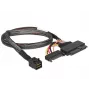 Delock cable SFF-8643 conector macho > U.2 SFF-8639 conector hembra + conector de alimentación SATA 50 cm (84819)