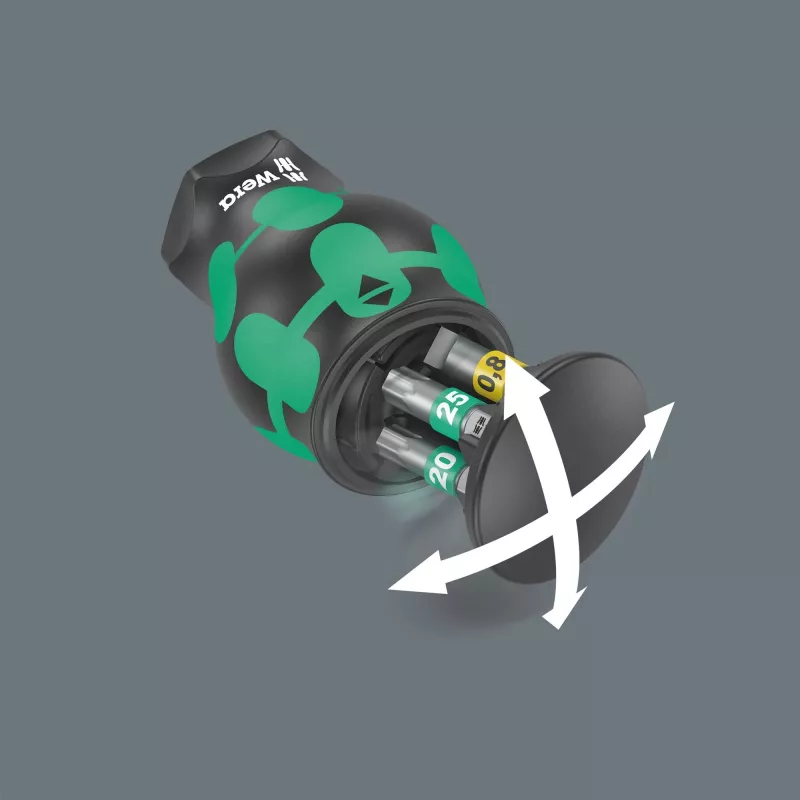 Kraftform compact Stubby Magazin 1 juego de puntas (negro/verde, 7 piezas)