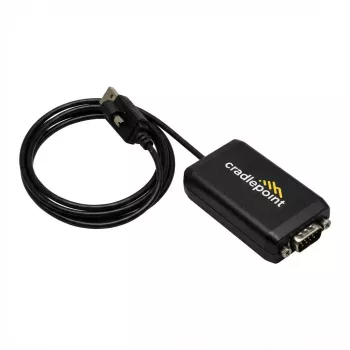 Cable serie a USB CradlePoint 170873-000 – USB (conector macho) montaje atornillado a RS-232 (conector hembra) montaje atornillado, 40 cm, conectores con tornillos moleteados