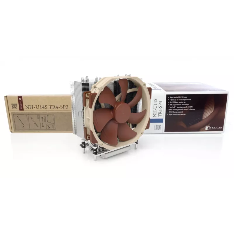 Noctua NH-U14S TR4-SP3 disipador de aire para CPU, ventilador NF-A15 PWM de 140 mm, socket TR4/SP3/sTRX4, aluminio/cobre, 165 mm, 1,03 kg