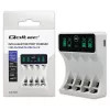 Cargador de baterías QOLTEC 50848 para pilas NiMH AAA (R03) y AA (R6) con pantalla LCD