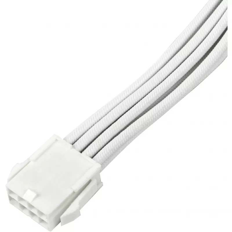 Cable prolongador de fuente de alimentación SILVERSTONE PCIe 8-pin SST-PP07E-PCI8W-V2 30 cm blanco