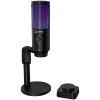LORGAR SMP40, micrófono RGB con botón de silencio externo y soporte de metal, negro