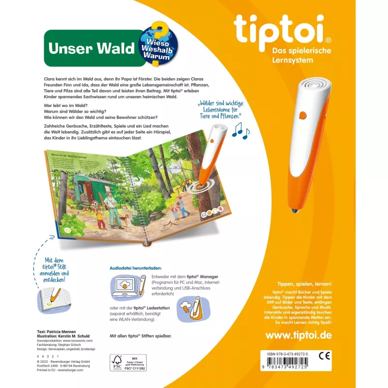 tiptoi ¿Por qué? ¿Cómo? ¿Para qué? Nuestro bosque, libro educativo