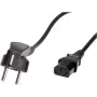 ROLINE Cable de alimentación, conector hembra IEC recto, negro 1,8m (19.08.1018)