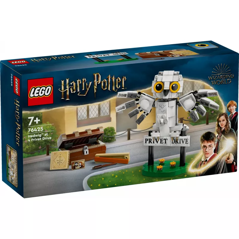 LEGO Harry Potter modelo construible de Hedwig en Privet Drive 76425 — 337 piezas, 100 mm de altura, edad recomendada a partir de 7 años
