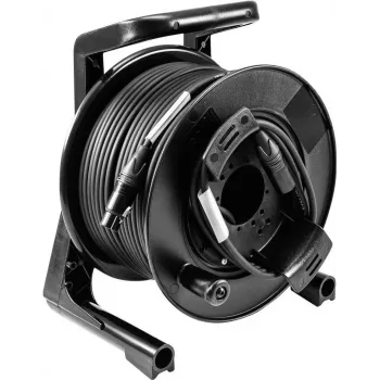 Tambor de cable PSSO DMX 50m XLR 2x0.22 — cable DMX de 50 m en tambor, conectores XLR, 2 x 0,22 mm²