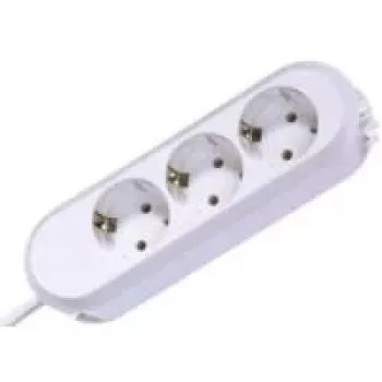 Alargador de alimentación Bachmann 388.270 1,5 m 3 tomas AC Blanco