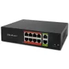 Switch de red QOLTEC Fast Ethernet PoE 8xRJ45 con 2xRJ45 uplink