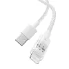 Baseus Gem Cable de carga rápida USB a IP 2.4A 2 m Blanco