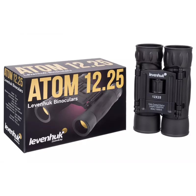 Prismáticos Levenhuk Atom 12x25 tejado negro