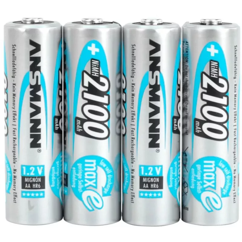 1x4 Ansmann maxE batería recargable NiMH Mignon AA 2100 mAh 5035052