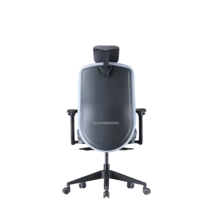 Silla de oficina ergonómica Up Up Athene negra, gris + tejido azul