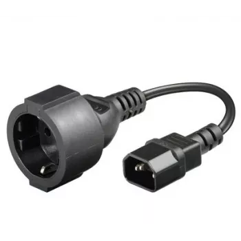 Microconnect PE130075 Cable de alimentación negro 0,23 m conector hembra C14