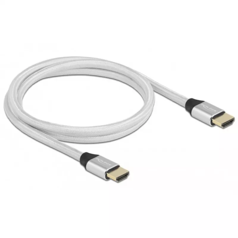 Cable HDMI DeLOCK Ultra High Speed 48 Gbit/s 8K 60 Hz Plata 1 m