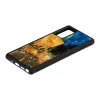 Funda protectora iKins para Samsung Galaxy Note 20, negra «Cafe Terrace»