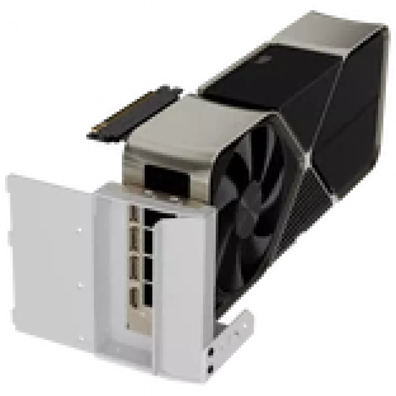 APNX Kit de montaje vertical de GPU GAZU-1045 Blanco — soporte vertical de GPU para cajas de PC, acabado blanco