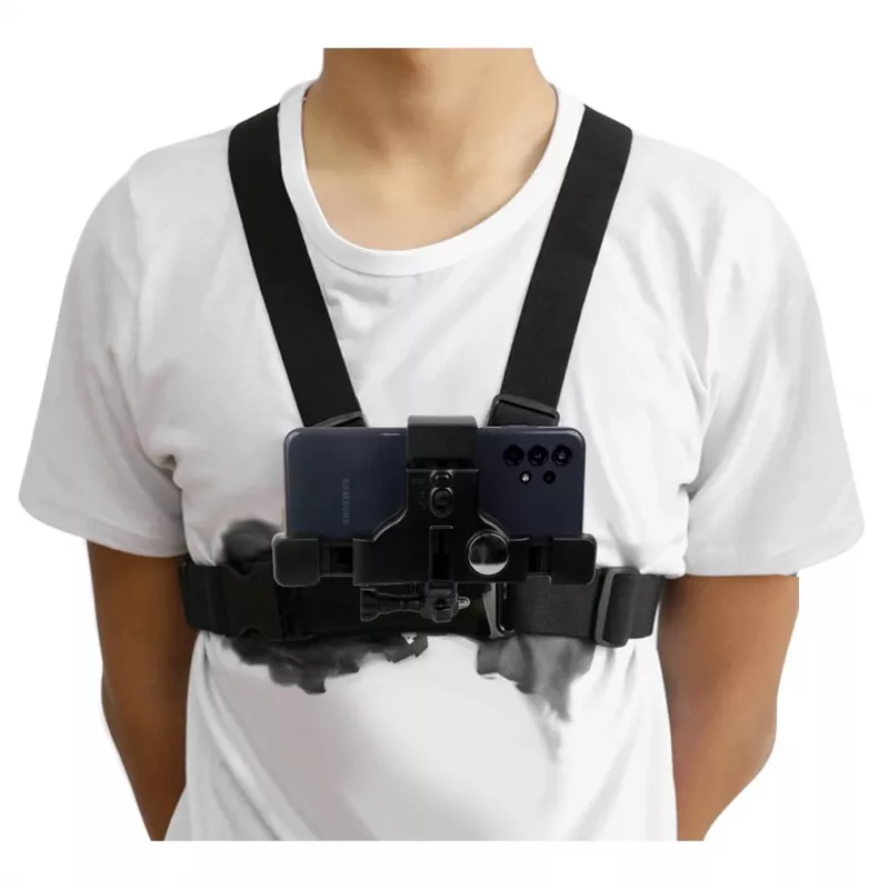 Correa deportiva MACLEAN MC-445 — soporte pectoral universal para teléfonos, cámaras y GoPro