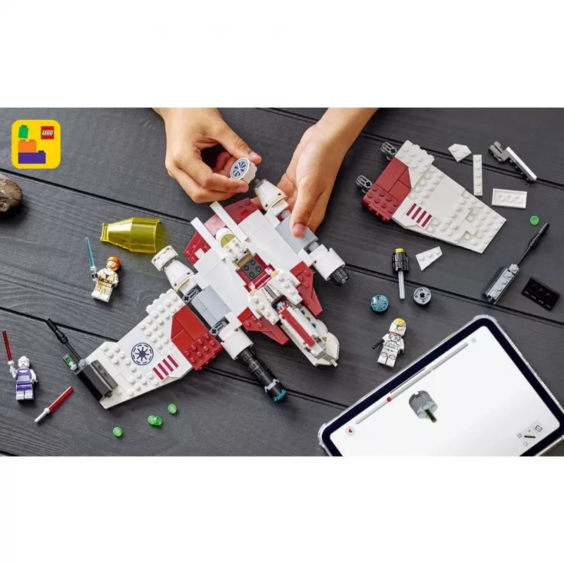 LEGO Star Wars V-19 Torrent Fighter 75432 set de construcción — 567 piezas, 3 minifiguras, modelo de exposición y juego